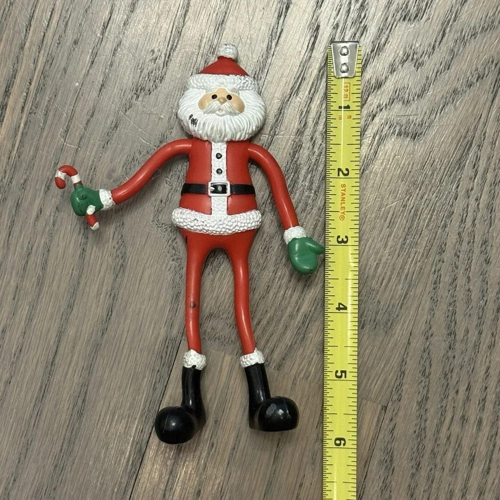 Russ Skinny Santa Bendy Rubber Bendable Poseable Figure‎ 5.75
